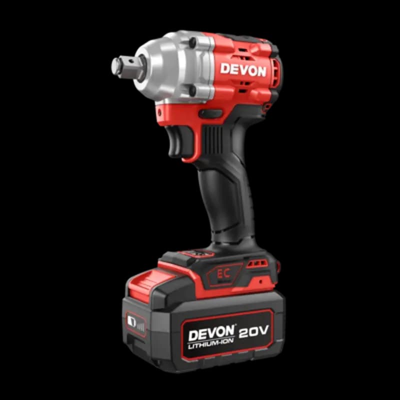 Аккумуляторный ударный гайковерт DEVON 5760-Li-20 1/2" 20V (2x5Ah + ЗУ 190Вт)