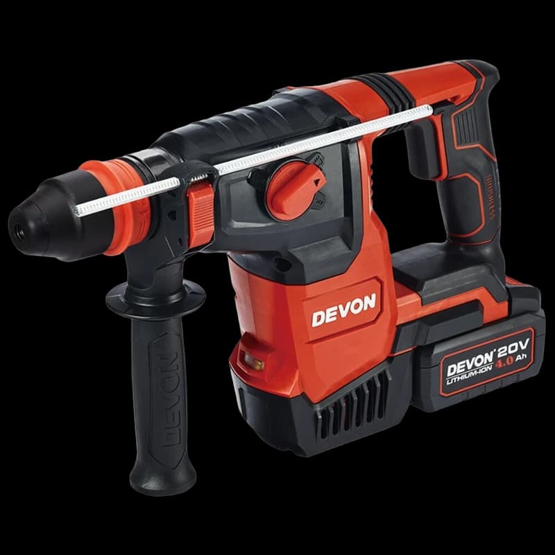 Аккумуляторный перфоратор SDS-Plus DEVON 5402-Li-20RH26Q 26мм 20V (2x5Ah + ЗУ 190Вт) быстросъёмный патрон
