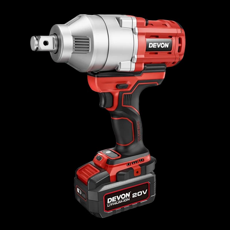 Аккумуляторный ударный гайковерт DEVON 5758-Li-20 3/4" 20V (2x8Ah + ЗУ 190Вт)